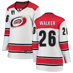 Sean Walker Women's Fanatics Branded Carolina Hurricanes Breakaway White Away 2026 Stanley Cup Final Jersey