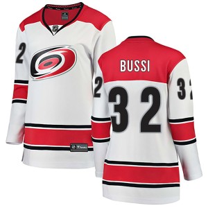 Brandon Bussi Women's Fanatics Branded Carolina Hurricanes Breakaway White Away Jersey