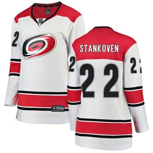 Logan Stankoven Women's Fanatics Branded Carolina Hurricanes Breakaway White Away Jersey