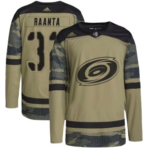 Antti Raanta Youth Adidas Carolina Hurricanes Authentic Camo Military Appreciation Practice Jersey