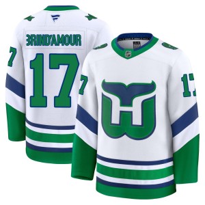 Rod Brind'Amour Youth Fanatics Carolina Hurricanes Premium White Throwback Jersey