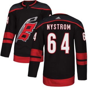 Joel Nystrom Youth Adidas Carolina Hurricanes Authentic Black Alternate Jersey