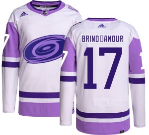 Rod Brind'Amour Youth Adidas Carolina Hurricanes Authentic Hockey Fights Cancer Jersey