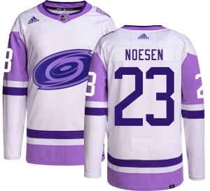 Stefan Noesen Youth Adidas Carolina Hurricanes Authentic Hockey Fights Cancer Jersey