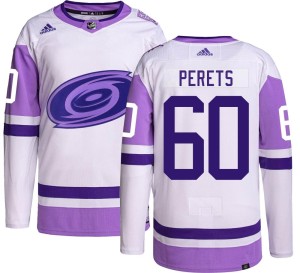 Yaniv Perets Youth Adidas Carolina Hurricanes Authentic Hockey Fights Cancer Jersey