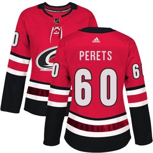 Yaniv Perets Women's Adidas Carolina Hurricanes Authentic Red Home Jersey
