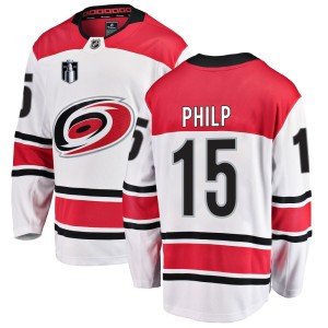 Noah Philp Youth Fanatics Branded Carolina Hurricanes Breakaway White Away 2026 Stanley Cup Final Jersey