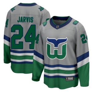Seth Jarvis Men's Fanatics Branded Carolina Hurricanes Breakaway Gray 2020/21 Special Edition Jersey