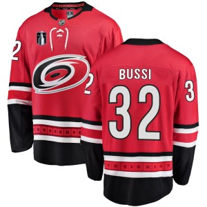 Brandon Bussi Youth Fanatics Branded Carolina Hurricanes Breakaway Red Home 2026 Stanley Cup Final Jersey