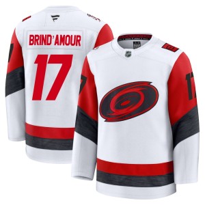 Rod Brind'Amour Youth Fanatics Carolina Hurricanes Premium White Away 2025 Jersey