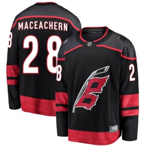 Mackenzie MacEachern Men's Fanatics Branded Carolina Hurricanes Breakaway Black Alternate Jersey