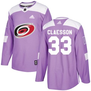 Fredrik Claesson Youth Adidas Carolina Hurricanes Authentic Purple Fights Cancer Practice Jersey