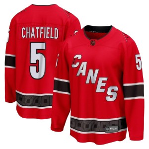 Jalen Chatfield Men's Fanatics Branded Carolina Hurricanes Breakaway Red Special Edition 2.0 Jersey