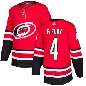 Haydn Fleury Youth Adidas Carolina Hurricanes Authentic Red Home Jersey