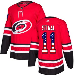 Jordan Staal Youth Adidas Carolina Hurricanes Authentic Red USA Flag Fashion Jersey