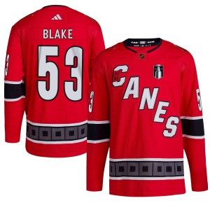 Jackson Blake Men's Adidas Carolina Hurricanes Authentic Red Reverse Retro 2.0 2026 Stanley Cup Final Jersey