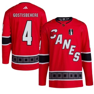 Shayne Gostisbehere Men's Adidas Carolina Hurricanes Authentic Red Reverse Retro 2.0 2026 Stanley Cup Final Jersey