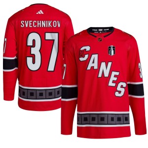 Andrei Svechnikov Men's Adidas Carolina Hurricanes Authentic Red Reverse Retro 2.0 2026 Stanley Cup Final Jersey