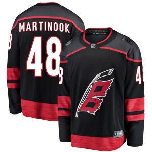 Jordan Martinook Youth Fanatics Branded Carolina Hurricanes Breakaway Black Alternate Jersey