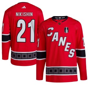 Alexander Nikishin Youth Adidas Carolina Hurricanes Authentic Red Reverse Retro 2.0 2026 Stanley Cup Final Jersey