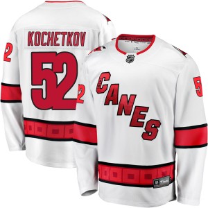 Pyotr Kochetkov Men's Fanatics Branded Carolina Hurricanes Premier White Breakaway Away Jersey