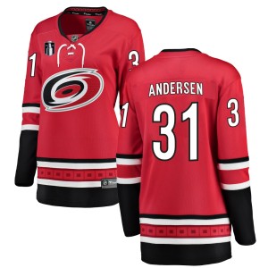 Frederik Andersen Women's Fanatics Branded Carolina Hurricanes Breakaway Red Home 2026 Stanley Cup Final Jersey