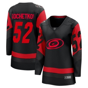Pyotr Kochetkov Women's Fanatics Branded Carolina Hurricanes Breakaway Black 2023 Stadium Series Jersey