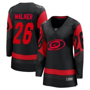 Sean Walker Women's Fanatics Branded Carolina Hurricanes Breakaway Black 2023 Stadium Series Jersey