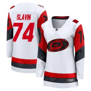 Jaccob Slavin Women's Fanatics Carolina Hurricanes Breakaway White Away 2025 Jersey