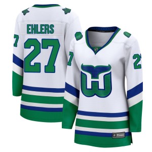 Nikolaj Ehlers Women's Fanatics Carolina Hurricanes Breakaway White Throwback Jersey