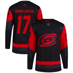 Rod Brind'Amour Men's Adidas Carolina Hurricanes Authentic Black 2023 Stadium Series Jersey