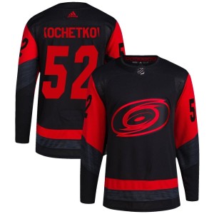 Pyotr Kochetkov Men's Adidas Carolina Hurricanes Authentic Black 2023 Stadium Series Jersey