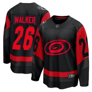 Sean Walker Youth Fanatics Branded Carolina Hurricanes Breakaway Black 2023 Stadium Series Jersey