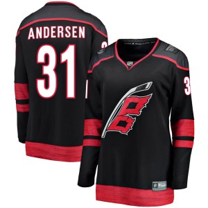 Frederik Andersen Women's Fanatics Branded Carolina Hurricanes Breakaway Black Alternate Jersey