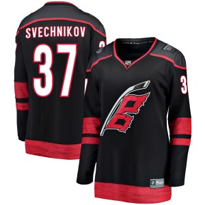 Andrei Svechnikov Women's Fanatics Branded Carolina Hurricanes Breakaway Black Alternate Jersey