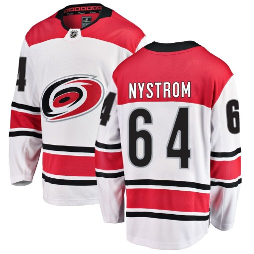 Joel Nystrom Men's Fanatics Branded Carolina Hurricanes Breakaway White Away Jersey
