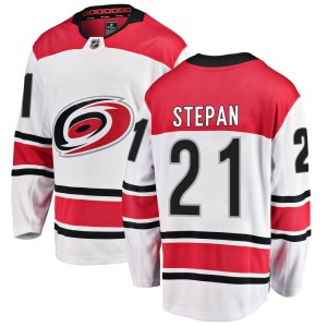 Derek Stepan Men's Fanatics Branded Carolina Hurricanes Breakaway White Away Jersey