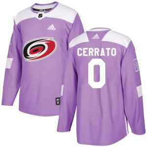 Charlie Cerrato Men's Adidas Carolina Hurricanes Authentic Purple Fights Cancer Practice Jersey