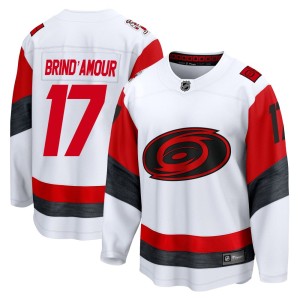 Rod Brind'Amour Youth Fanatics Carolina Hurricanes Breakaway White Away 2025 Jersey