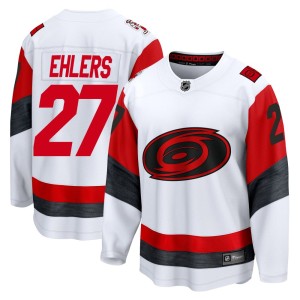 Nikolaj Ehlers Youth Fanatics Carolina Hurricanes Breakaway White Away 2025 Jersey