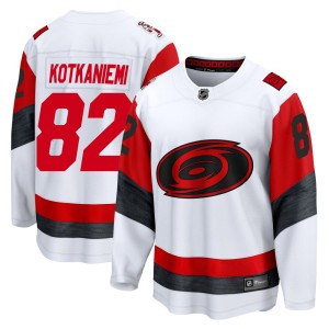 Jesperi Kotkaniemi Youth Fanatics Carolina Hurricanes Breakaway White Away 2025 Jersey
