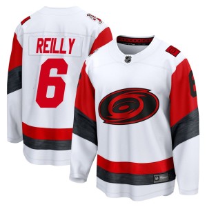Mike Reilly Youth Fanatics Carolina Hurricanes Breakaway White Away 2025 Jersey