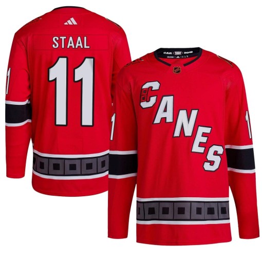 Jordan Staal Men's Adidas Carolina Hurricanes Authentic Red Reverse Retro 2.0 Jersey