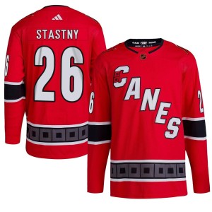 Paul Stastny Men's Adidas Carolina Hurricanes Authentic Red Reverse Retro 2.0 Jersey