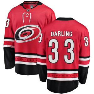 Scott Darling Youth Fanatics Branded Carolina Hurricanes Breakaway Red Home Jersey