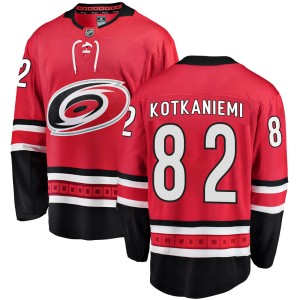 Jesperi Kotkaniemi Youth Fanatics Branded Carolina Hurricanes Breakaway Red Home Jersey
