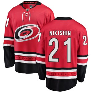 Alexander Nikishin Youth Fanatics Branded Carolina Hurricanes Breakaway Red Home Jersey
