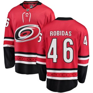 Justin Robidas Youth Fanatics Branded Carolina Hurricanes Breakaway Red Home Jersey