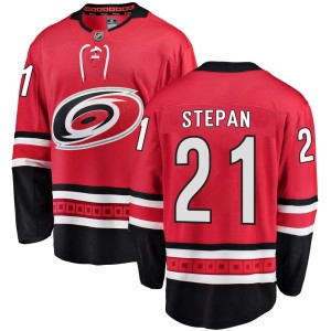Derek Stepan Youth Fanatics Branded Carolina Hurricanes Breakaway Red Home Jersey