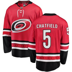 Jalen Chatfield Men's Fanatics Branded Carolina Hurricanes Breakaway Red Home Jersey